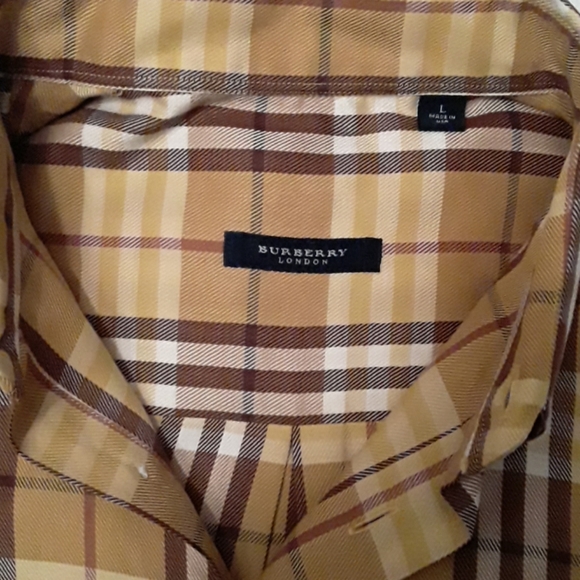 BURBERRY MEN'S LONG SLEEVE SHIRT L - Picture 2 of 4